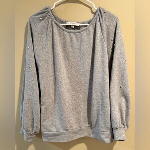 LOFT Heather Gray Knit Top